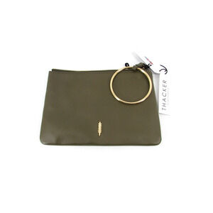 Thacker New York Gable Ring Travel Pouch in Olive Green New